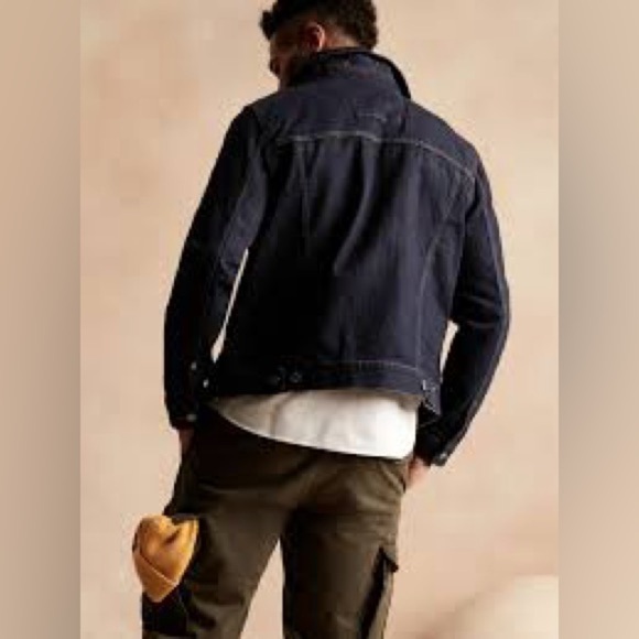 Banana Republic Men's Dark Blue Denim Jacket NWT 175.00 - Picture 4 of 6